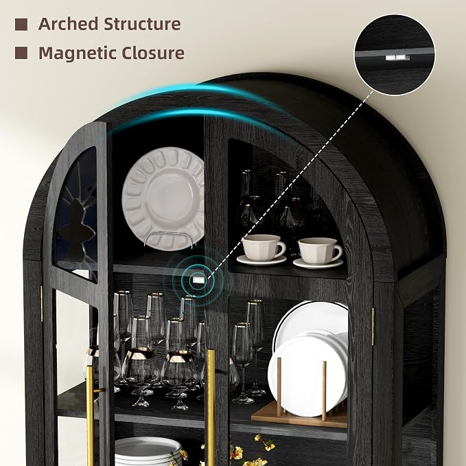 Vlsrka 71" Arched Display Cabinet - Image 6