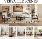 Bonzy Home Fabric Mid-Century Modern Accent Chair Set of 2, Upholstered Armchair - Image 6