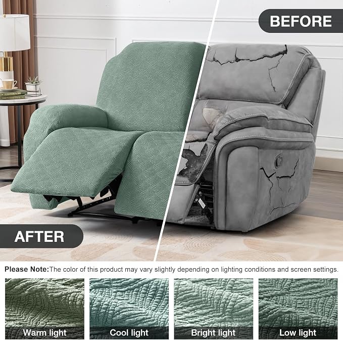 Timeles Recliner Covers Extra Wide Recliner Loveseat Covers Oversized Reclining - Image 4