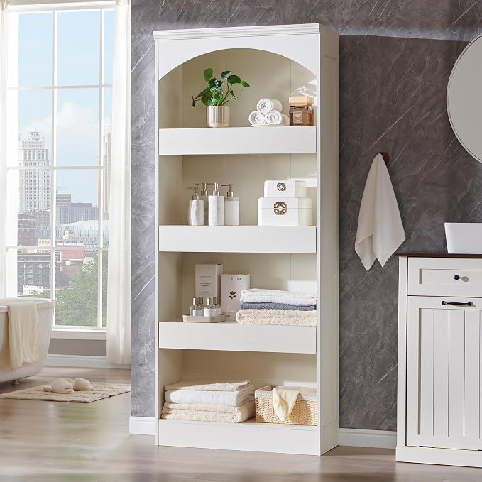 IFGET 76" Tall Arched Bookcase - Image 7
