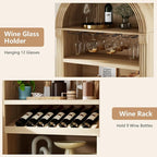 71" Tall Arched Wine Bar Cabinet - Image 5