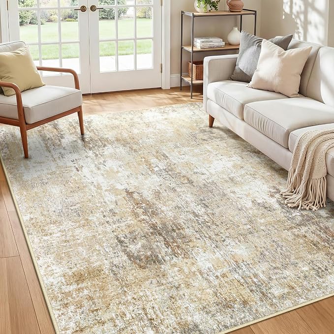 RELEANY Washable 5'x8' Abstract Area Rug by RELEANY