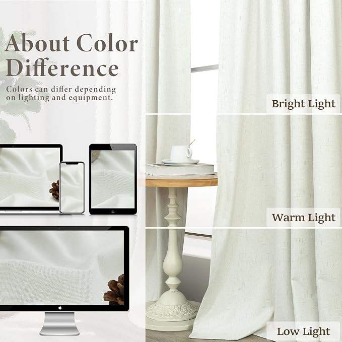 102 Inch Blackout Curtains 2 Panel Set Length Modern Decorative Dark Out Curtain - Image 7