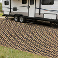 SAND MINE Reversible Mats, Plastic Straw Rug, Modern Area Rug, Large Floor Mat by SANDMIND