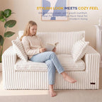 MAXYOYO Bean Bag Sofa Couch, Loveseat Boneless Couch in a Box, Upholstered - Image 3
