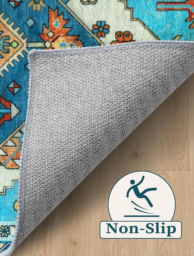 SERISSA 2'6"x18' Washable Non Slip Boho Runner Rug - Image 4