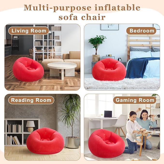 Realspring 6 9 12 Pcs Inflatable Bean Bag Chairs - Image 6