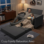 51" Loveseat Sofa Bed, Pull Out Love Seat - Image 4