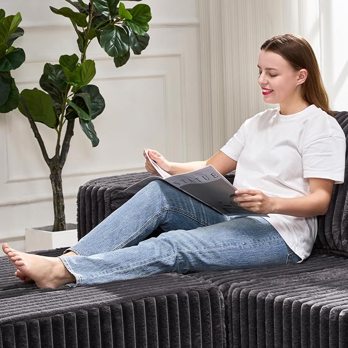 Hobestluk Rectangle Ottoman Memory Foam Footrest - Image 3