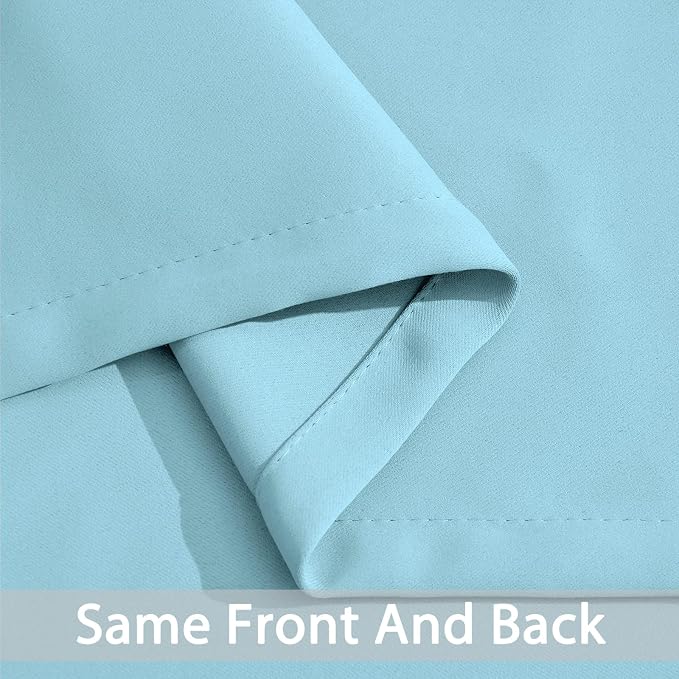 Yakamok Sky Blue Room Darkening Window Curtains 52x36 Inch - Image 5