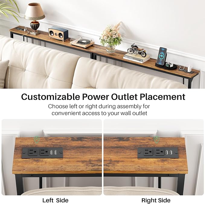 Kitstorack Narrow Console Table Behind Sofa Couch, Design - Image 7