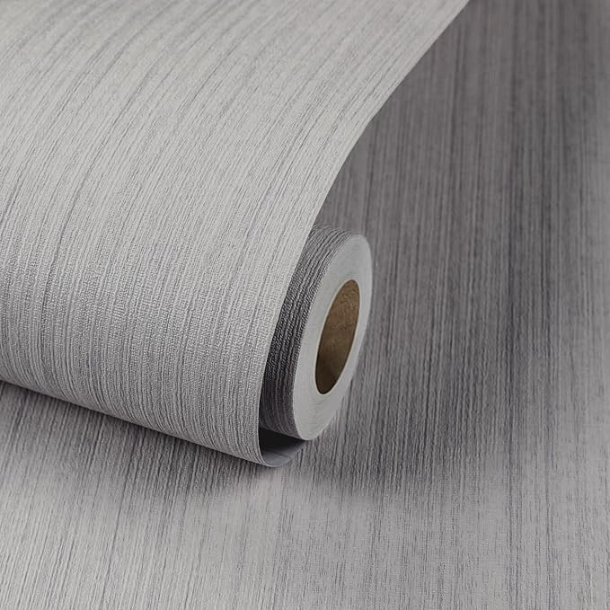 Grasscloth Peel and Stick Wallpaper Modern 15.7in x 118.1in Textured Linen by MANONIRIA
