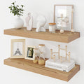 Acovy 24 Inch Floating Shelves, 9.3" Deep Floating Shelf Wall Mounted, Rustic by Acovy