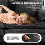 ELUCHANG Oversized 116" Modular Sectional Sofa, Comfy Cloud Couch, U Shaped - Image 5