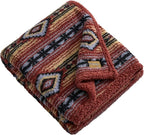 Wrangler - Reversible Throw Blanket, 50 x 60, Printed Sherpa Fleece Blanket by Wrangler%C2%AE