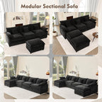 GOSUHI 108" U Shaped Couch, Modular Sectional Sofa, 3-Seater Comfy Cloud Couch - Image 8