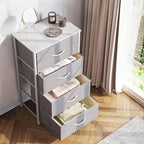 ODK Dresser for Bedroom with 4 Storage Drawers, Small Dresser Chest of Fabric - Image 2