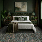 Washable Dark Green Rug for Living Room - Image 4