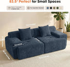 83.5" Boneless Loveseat Couch, Cloud Comfy Couches - Image 2