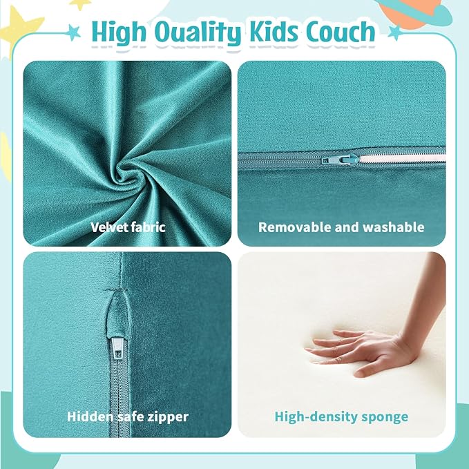 Kids Modular Play Sofa Convertible Foam Play Mat, Transformable Into a Game - Image 5