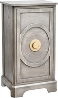 eHemco Art Deco End Table with Gold Accent Knob, Rectangular Side Table with by eHemco