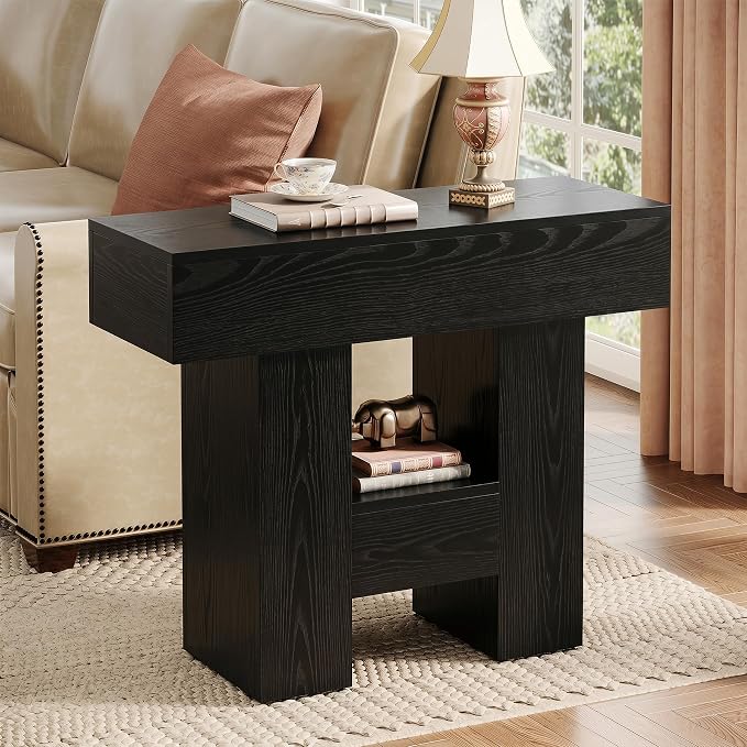 Tribesigns Farmhous End Table, 2-Tier Narrow Side Table by Tribesigns