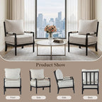 DUHOME Linen Fabric Spindle Accent Chair - Image 7