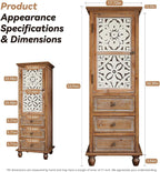 LKTART Solid Wood Accent Storage Cabinet - Image 2