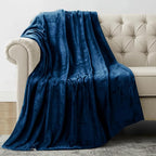 Utopia Bedding Fleece Blanket Throw XL Size Navy 300GSM Luxury Anti-Static by UTOPIABEDDING