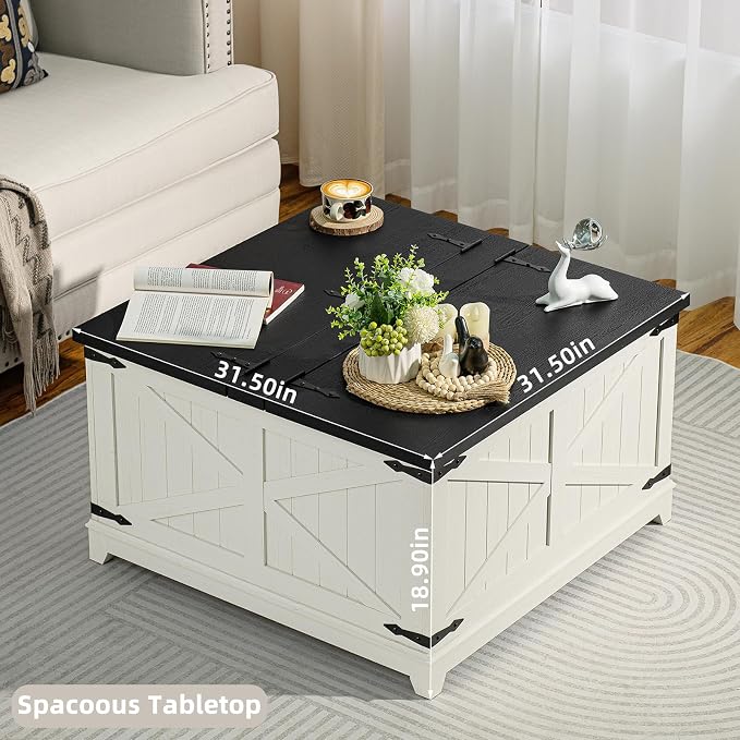 Farmhouse Coffee Table Set of 3, Furniture Set - Image 7