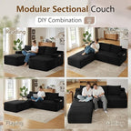96" Cloud Sectional Couch U-Shaped Chaise - Image 5