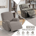 TAOCOCO Oversized Recliner Chair Covers, 1 Seater Streach Recliner Covers Soft - Image 5