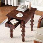 Retro Wooden Side End Table Vintage Nightstand Bedside Table - Image 3