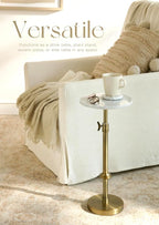Adjustable-Height Marble Drink Table - Image 5