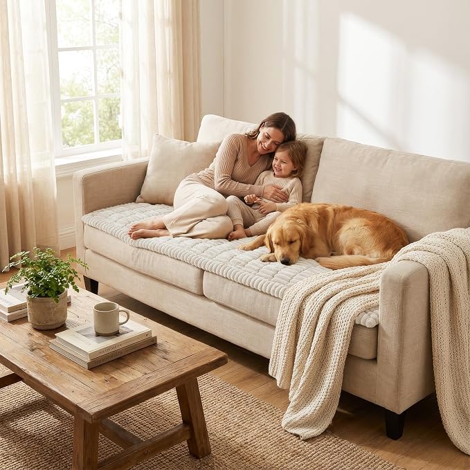 Smiry Couch Cover for Dogs, Non Slip Washable Sofa Protector for Pets | Soft - Image 6