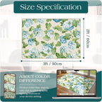 Front Door Mat Indoor Outside Entrance 2x3 Blue Hydrangea Entry Rug | Non-Slip - Image 2