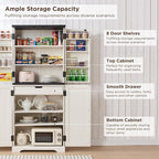 ACCOHOHO 72" Tall Kitchen Pantry, Farmhouse Storage Cabinet - Image 4