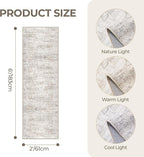 2x6 Runner Rug Non Slip, Washable Hallway Runner Rug, Taupe | Neutral Rugs - Image 2