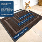 OLANLY Front Door Mat Outside 71x23, All-Season Heavy-Duty Rubber Doormat | - Image 2