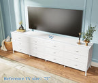 Huuger 70 Inch Dresser for Bedroom, TV Stand for 65, 80 Inch TV, 12 Fabric - Image 2