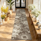 Findosom Hallway Runner Rug 2x10, Non Slip High-Low Textured Floral Washable - Image 5