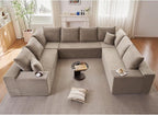 Sectional Cloud Couch for Living Room, Modular Floor Deep-Seat Sofa, Big Comfy - Image 3