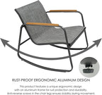 Kozyard 3-Piece Rocking Chair Set, Outdoor Rocking Textilene Bistro Set - Image 5