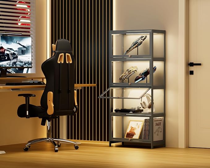 4-Tier Clear Display Cabinet by BRIGHTORIA