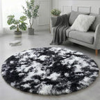 Amdrebio Black White Grey Circle Area Rug 5Ft - Image 4