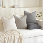 MIULEE Timeless Neutral Pillow Covers 20x20 Inch Set of 4 Mid Century Modern - Image 2