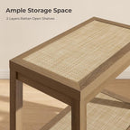SICOTAS Rattan Night Stand Bedside Table - Image 4