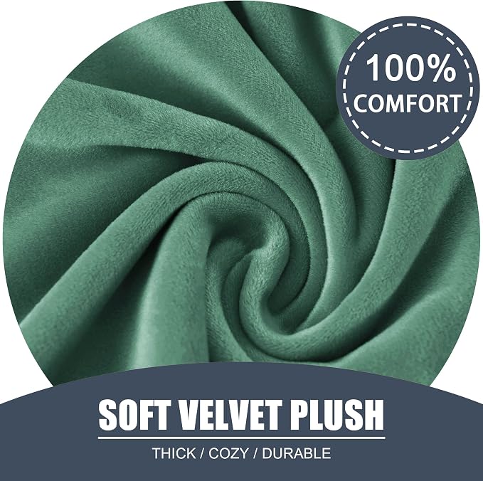 CONRUSER Stretch Cushion Cover, Soft Velvet Plush Cushion Slipcovers Loveseat - Image 3