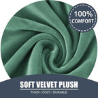 CONRUSER Stretch Cushion Cover, Soft Velvet Plush Cushion Slipcovers Loveseat - Image 3