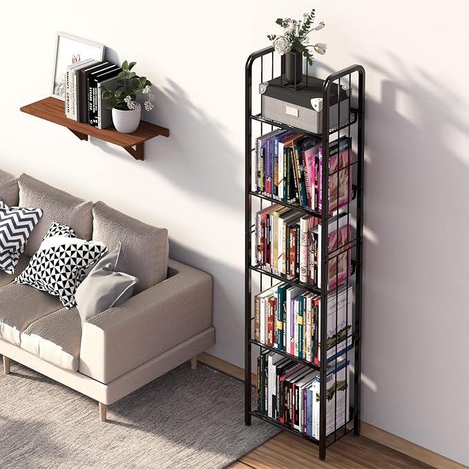Bookshelf Storage Shelf Bookcase Freestanding Storage Stand - Image 4
